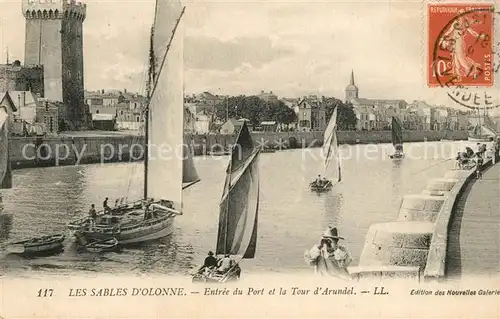 AK / Ansichtskarte Les_Sables d_Olonne Entree du Port Tour d Arundel Les_Sables d_Olonne