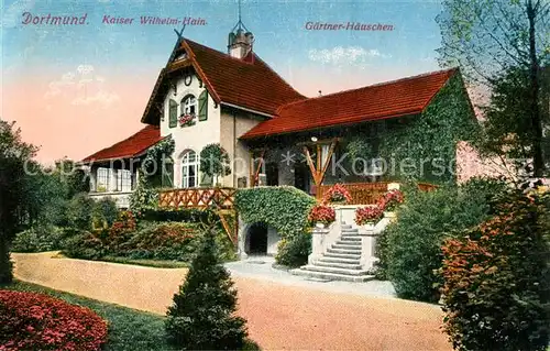 AK / Ansichtskarte Dortmund Kaiser Wilhelm Hain Gaertner Haeuschen Dortmund