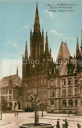 AK / Ansichtskarte Wiesbaden Evangelische Hauptkirche Wiesbaden