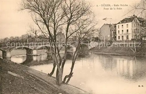 AK / Ansichtskarte Dueren_Rheinland Ruhrbruecke Dueren_Rheinland