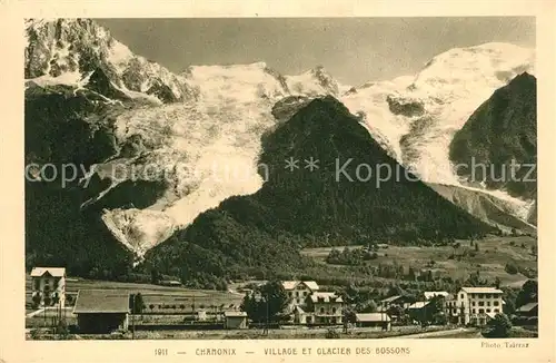 AK / Ansichtskarte Chamonix Village Glacier des Bossons Chamonix