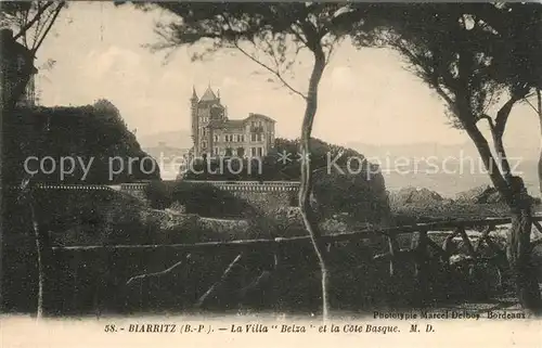 AK / Ansichtskarte Biarritz_Pyrenees_Atlantiques La Villa Belza Cote Basque Biarritz_Pyrenees