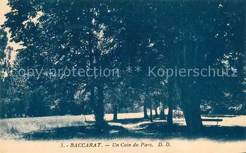 AK / Ansichtskarte Baccarat Un Coin du Parc Baccarat