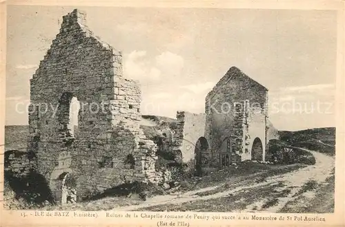 AK / Ansichtskarte Ile de Batz Ruines de la Chapelle Ile de Batz