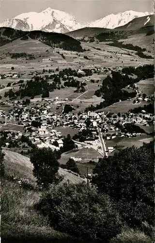 AK / Ansichtskarte Megeve Panorama Mont Blanc Megeve