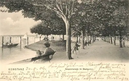 AK / Ansichtskarte Konstanz_Bodensee Seepromenade Stadtgarten Konstanz_Bodensee