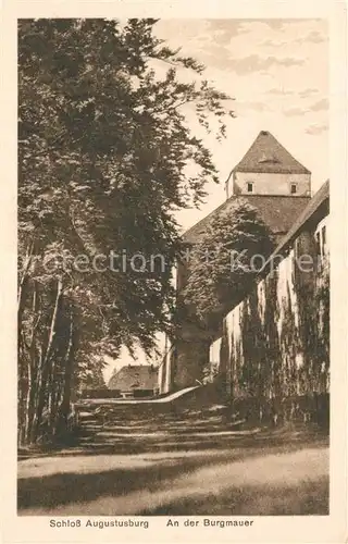 AK / Ansichtskarte Augustusburg Burgmauer Schloss Augustusburg