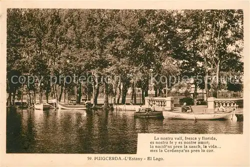 AK / Ansichtskarte Puigcerda Estany El Lago Puigcerda