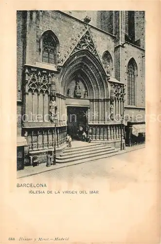 AK / Ansichtskarte Barcelona_Cataluna Iglesia de la Virgen del Mar Barcelona Cataluna
