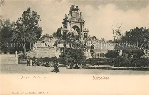 AK / Ansichtskarte Barcelona_Cataluna Parque La Cascada Barcelona Cataluna
