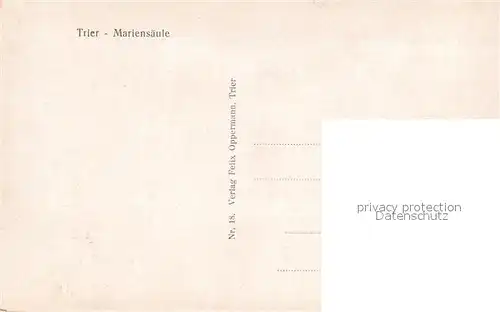 AK / Ansichtskarte Trier Mariensaeule Trier