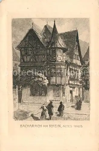 AK / Ansichtskarte Bacharach_Rhein Ates Haus Bacharach Rhein