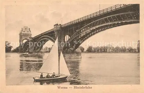 AK / Ansichtskarte Worms_Rhein Rheinbruecke Worms Rhein