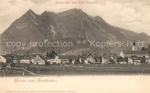 AK / Ansichtskarte Sonthofen_Oberallgaeu Panorama Gruenten Sonthofen Oberallgaeu