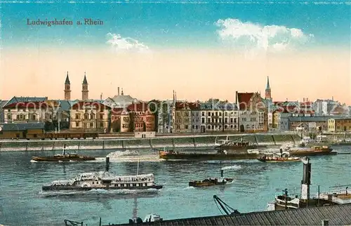 AK / Ansichtskarte Ludwigshafen_Rhein Hafen Panorama Ludwigshafen Rhein