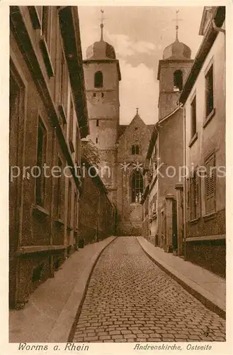 AK / Ansichtskarte Worms_Rhein Andreaskirche Worms Rhein