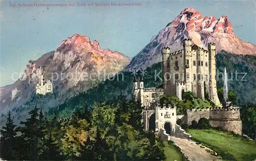 AK / Ansichtskarte Hohenschwangau Koenigliches Schloss Schloss Neuschwanstein Hohenschwangau