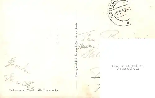 AK / Ansichtskarte Cochem_Mosel Alte Thorschaenke Cochem Mosel