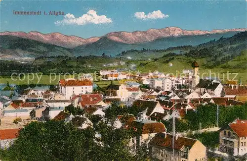 AK / Ansichtskarte Immenstadt_Allgaeu Panorama Kirche Immenstadt_Allgaeu