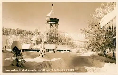 AK / Ansichtskarte Hinterzarten Kirche Winteraufnahme Hinterzarten