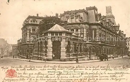 AK / Ansichtskarte Bruxelles_Bruessel Hotel des Monnaies Bruxelles_Bruessel