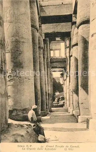 AK / Ansichtskarte Karnak_Egypt Grand Temple de Karnak La Grande Salle hypostyle Karnak Egypt