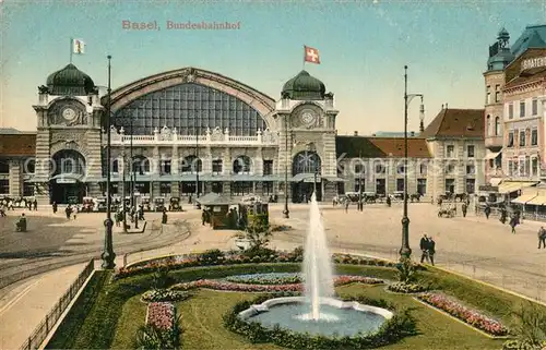 AK / Ansichtskarte Basel_BS Bundesbahnhof Basel_BS