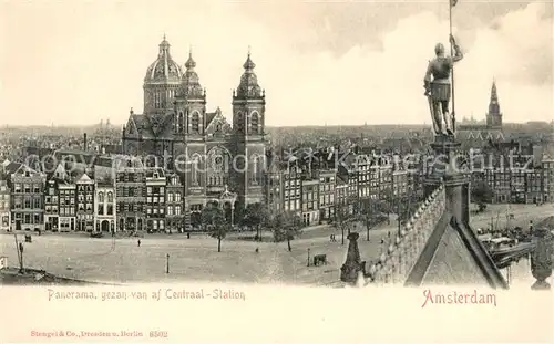 AK / Ansichtskarte Amsterdam_Niederlande Panorama gezan van af Centraal Station Amsterdam_Niederlande