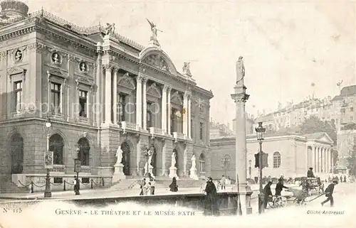 AK / Ansichtskarte Geneve_GE Le Theatre et le Musee Rath Geneve_GE