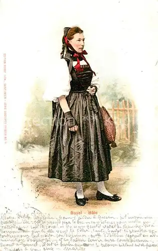 AK / Ansichtskarte Basel_BS Schweizer Tracht Basel_BS