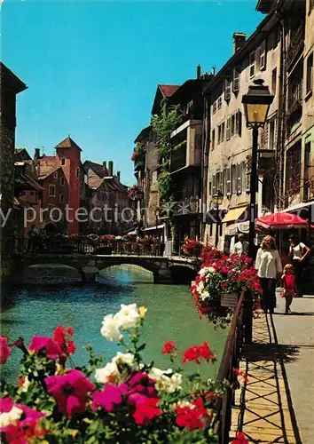 AK / Ansichtskarte Annecy_Haute Savoie Ses vieux quartiers Les quais fleuris du Thiou Annecy Haute Savoie