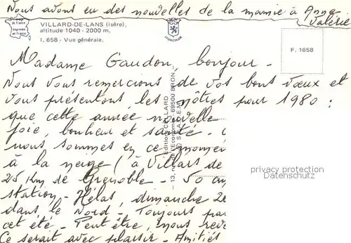 AK / Ansichtskarte Villard de Lans Vue generale Villard de Lans