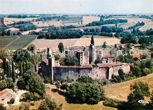 AK / Ansichtskarte Larressingle Vue aerienne Chateau et ville fortifiee Larressingle