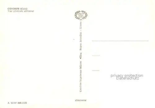 AK / Ansichtskarte Condom Vue generale aerienne Condom