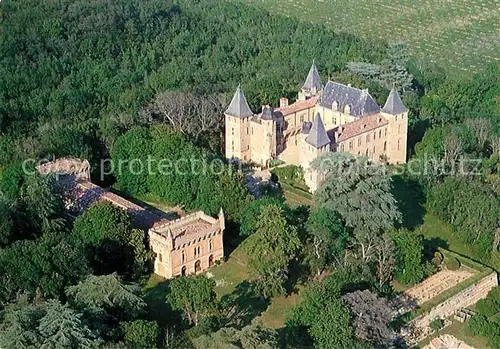 AK / Ansichtskarte Cazaux Saves Chateau de Caumont Vue aerienne Cazaux Saves
