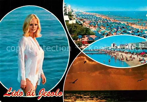 AK / Ansichtskarte Lido_di_Jesolo Strand Promenade Lido_di_Jesolo