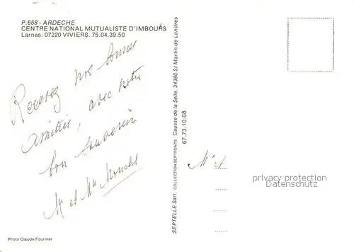 AK / Ansichtskarte Viviers_Ardeche Centre National Mutualiste d Imbours Viviers Ardeche