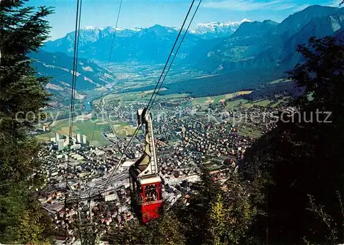 AK / Ansichtskarte Chur_GR Luftseilbahn Brambrueesch mit Falknis Piz Vilan und Scesaplana Chur_GR