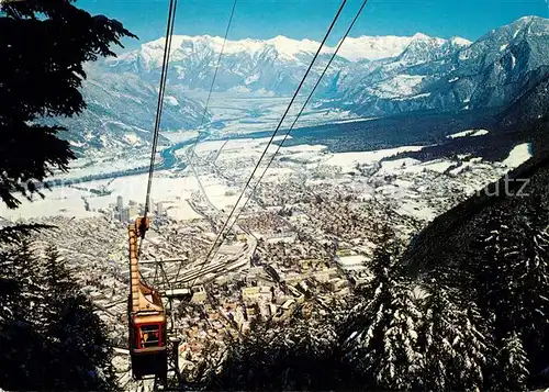 AK / Ansichtskarte Chur_GR Luftseilbahn Brambrueesch mit Rheintalblick Chur_GR