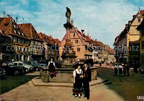 AK / Ansichtskarte Obernai_Bas_Rhin La place du Marche Obernai_Bas_Rhin