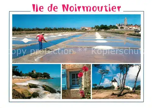 AK / Ansichtskarte Noirmoutier en l_Ile Les marais salants lanse rouge et les moulins Noirmoutier en l_Ile