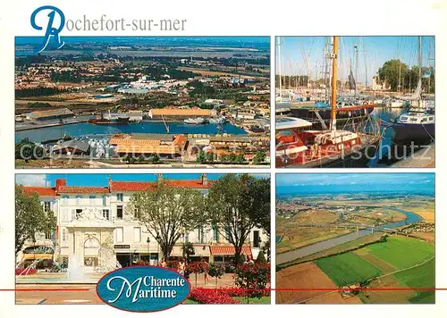 AK / Ansichtskarte Rochefort_sur_Mer Le port de commerce La place Colbert et le point sur la Charente Rochefort_sur_Mer