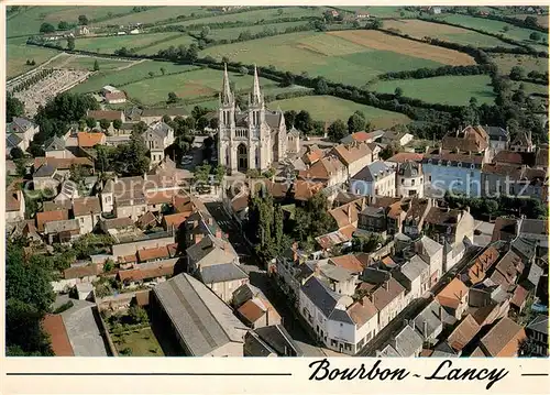 AK / Ansichtskarte Bourbon Lancy Vue aerienne Eglise Bourbon Lancy
