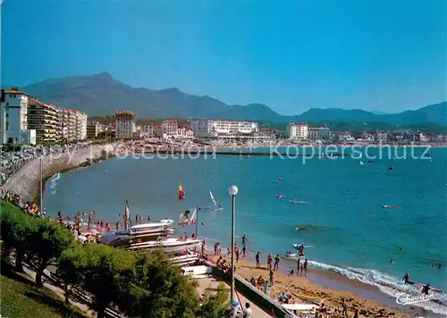 AK / Ansichtskarte Saint Jean de Luz La Plage et la Rhune Saint Jean de Luz