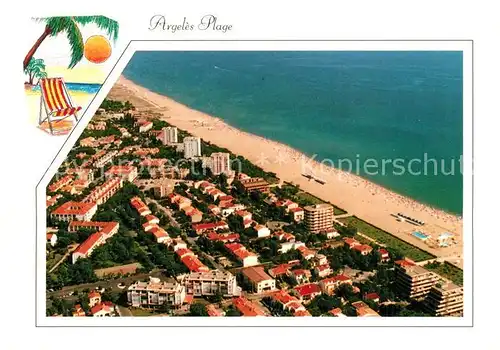 AK / Ansichtskarte Argeles_Plage Les patios de la Massane Vue aerienne Argeles_Plage