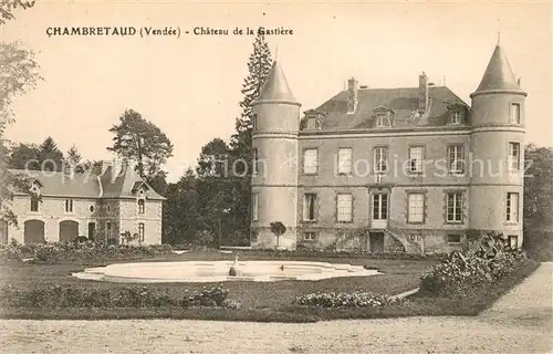 AK / Ansichtskarte Chambretaud Chateau de la Gastiere Schloss Chambretaud