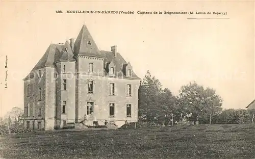 AK / Ansichtskarte Mouilleron en Pareds Chateau de la Grignonniere Schloss Mouilleron en Pareds