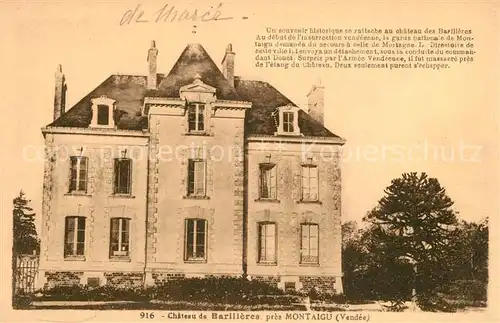 AK / Ansichtskarte Montaigu_Vendee Chateau de Barilleres Schloss Montaigu Vendee