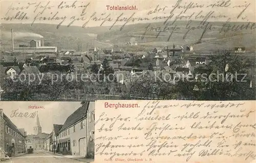 AK / Ansichtskarte Berghausen_Pfinztal Strasse und total Berghausen Pfinztal