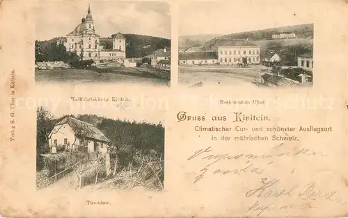 AK / Ansichtskarte Kiritein_Krtiny Wallfahrtskirche Restaurant Uher Tusculum 